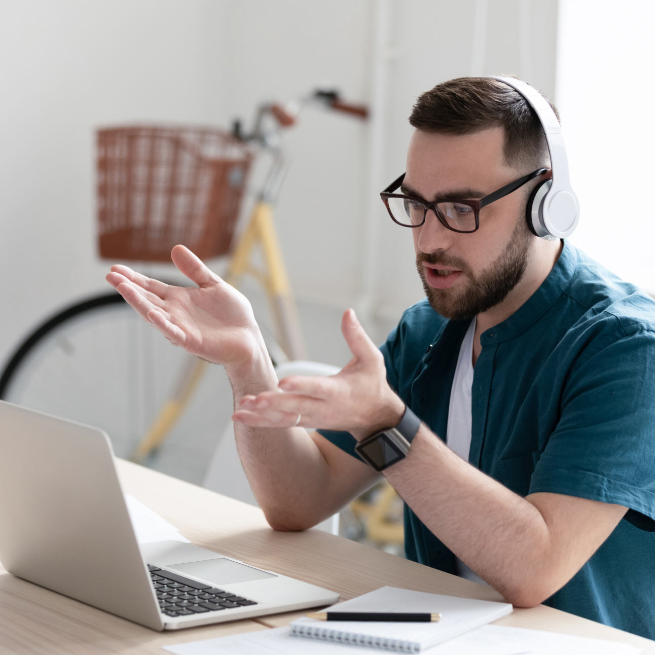 Usuário em uma reunião Webex interativa